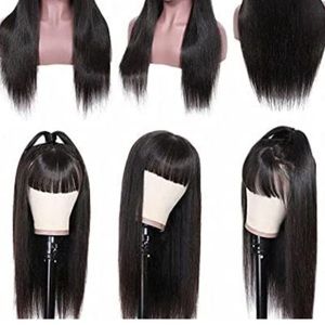 Beautiful new, Silkysoft Brazilian Virgin Straight Human Hair Wig With Bang.